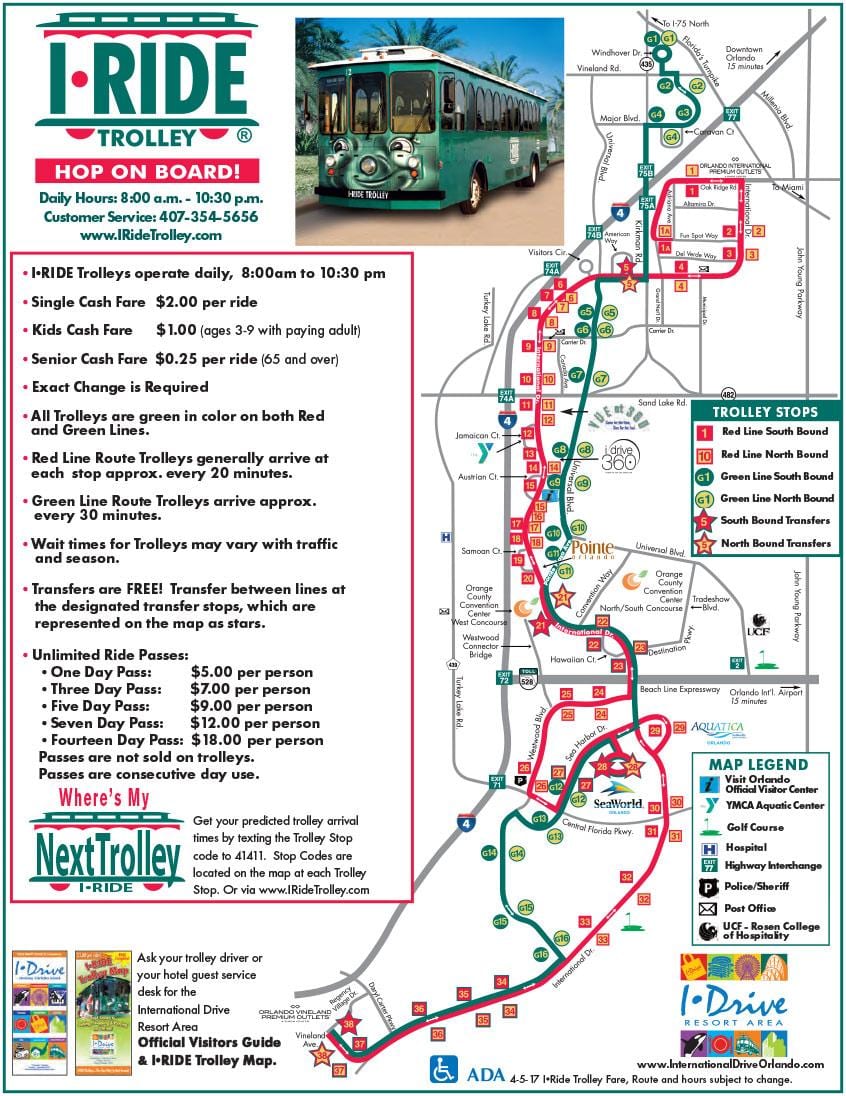 Orlando მე trolley რუკა