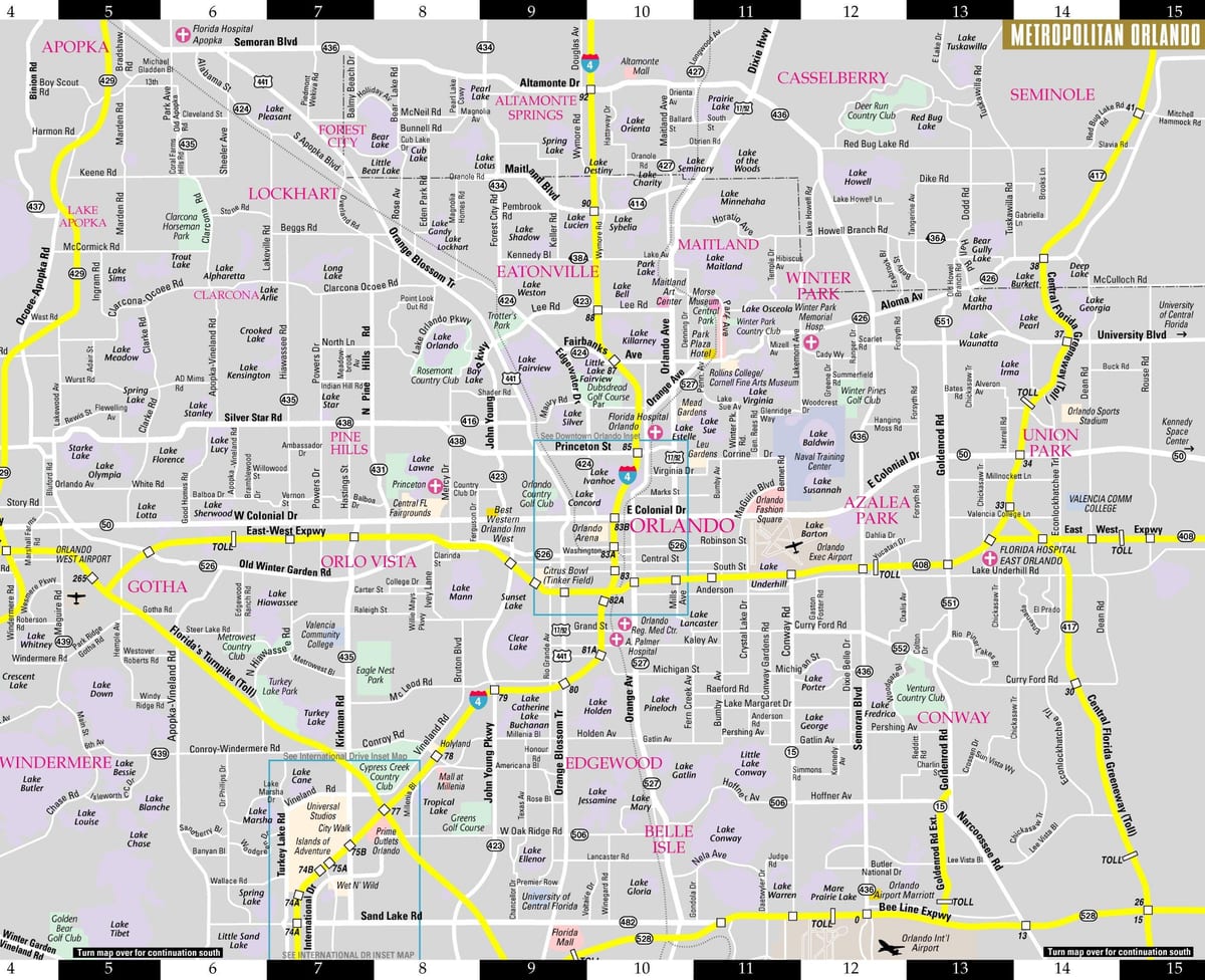Orlando ფართი რუკა