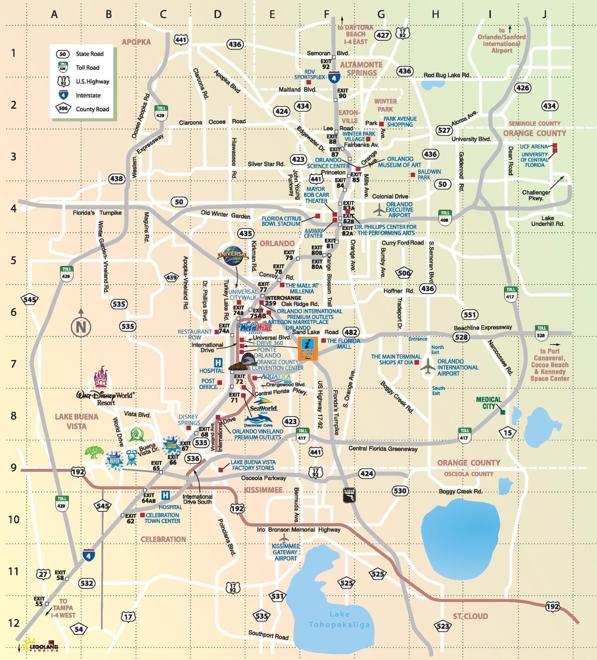 Orlando ქალაქის რუკა