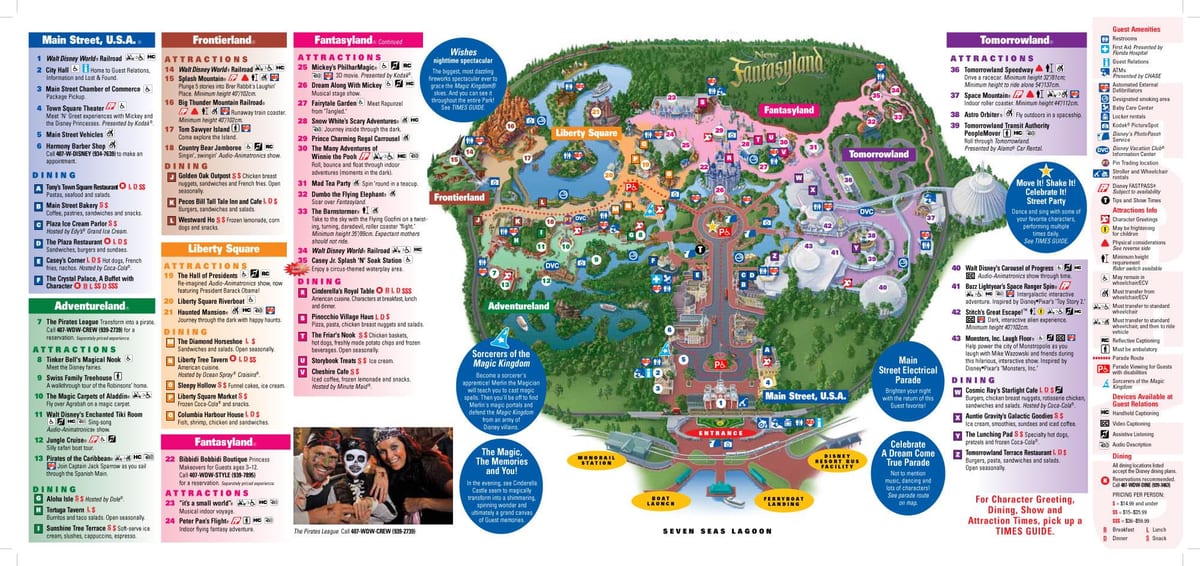 Disney World map ჯადოსნური სამეფო