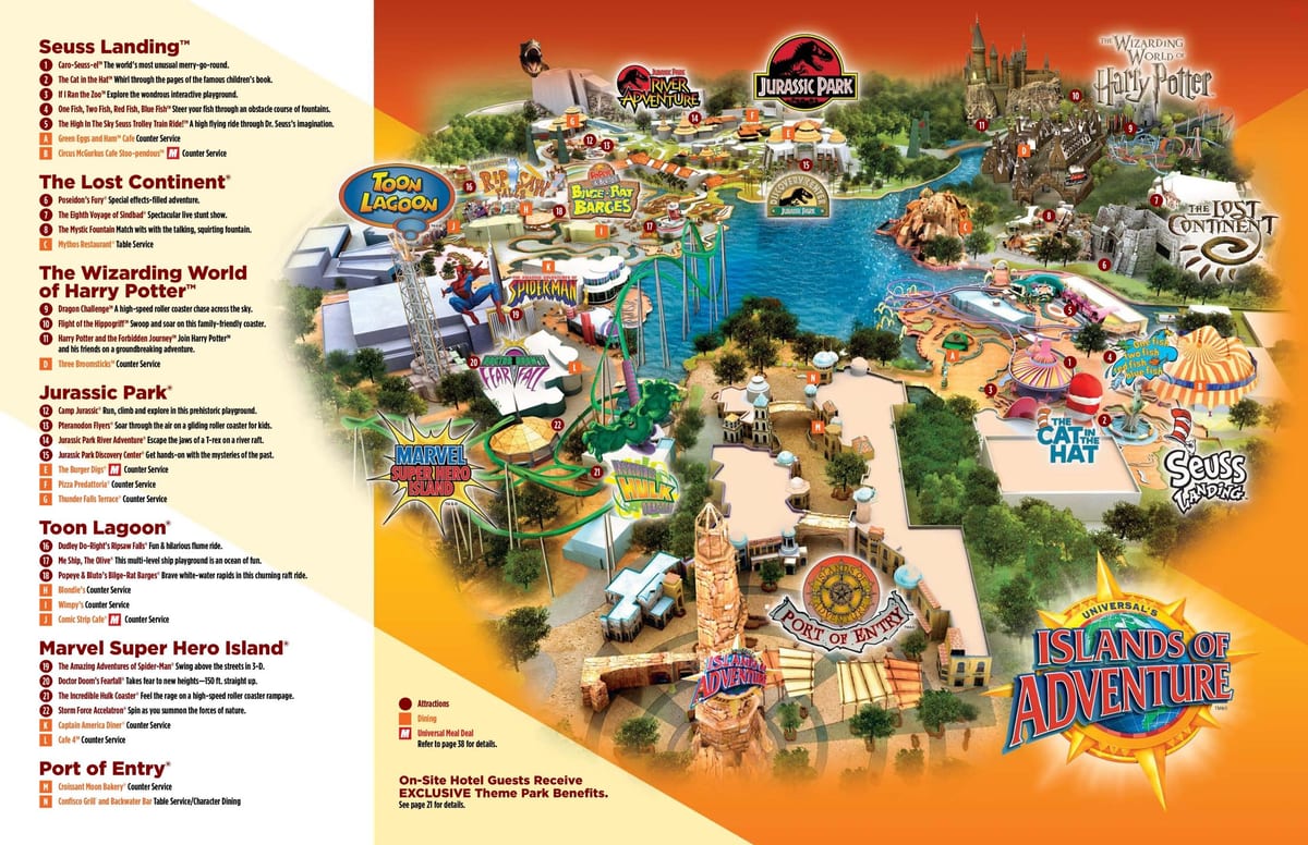 Universal Studios რუკა ჰარი პოტერი