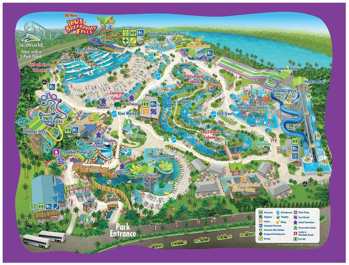map of Aquatica Orlando