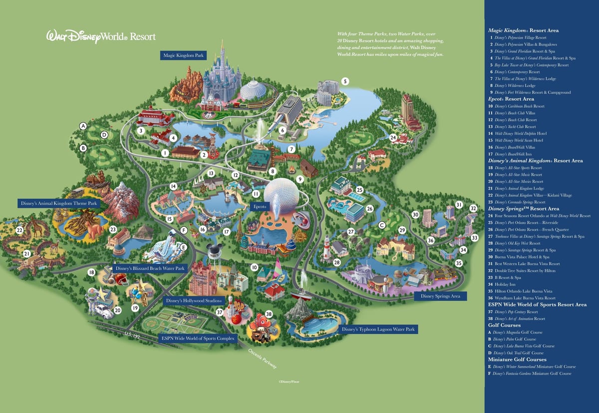 Walt Disney World map