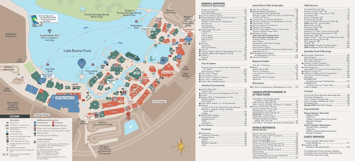 რუკა Disney springs