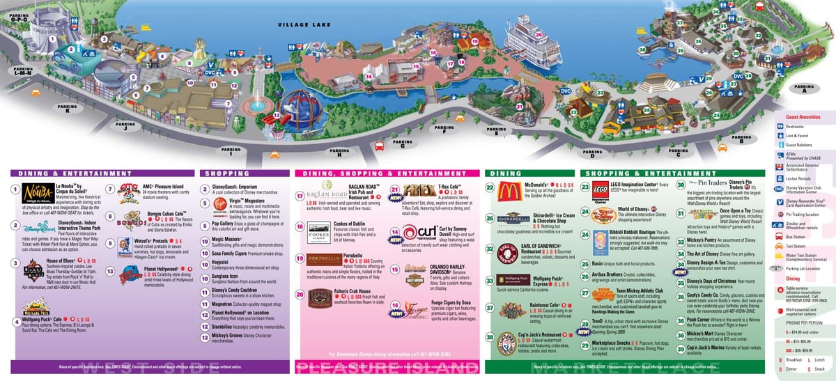 downtown Disney Orlando რუკა