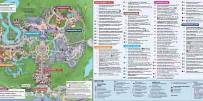 Disney World ჯადოსნური სამეფოს რუკა