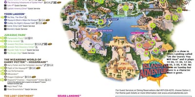 Universal Studios კუნძულებზე სათავგადასავლო რუკა